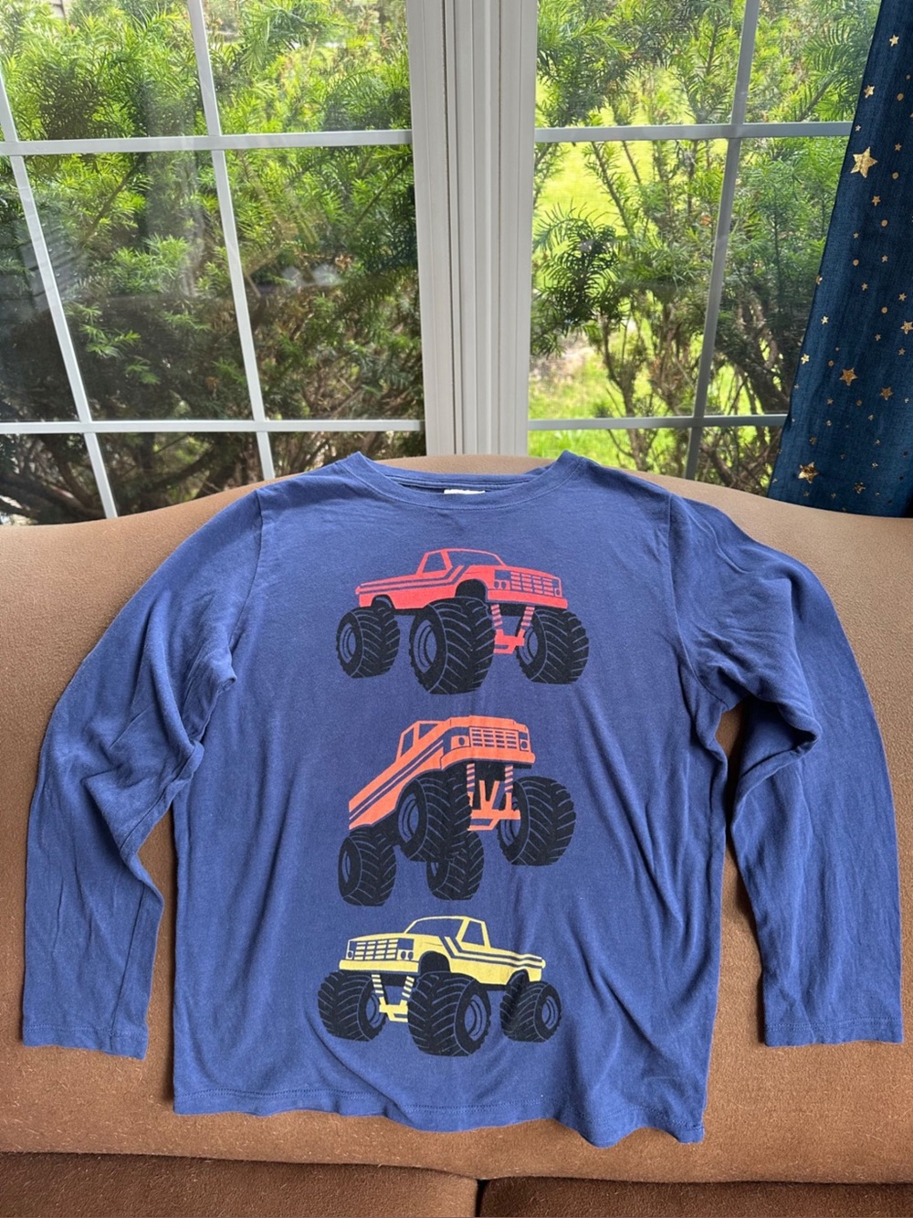 Hanna Andersson Boys Long Sleeve Monster Pickup Truck Tee Size 8 (130 cm)